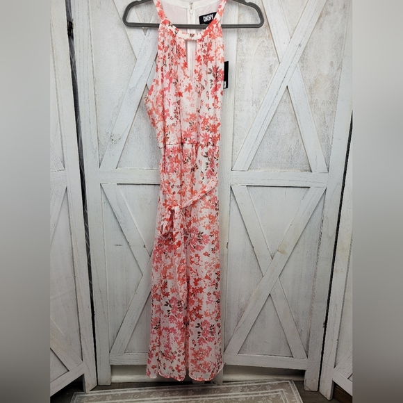 DKNY Printed Floral Feminine Fairy Flowy Romantuc Woman Maxi Dress Size 16 - Picture 1 of 8